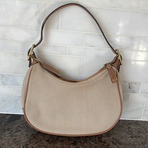 Coach Mini Shoulder Tan Canvas Purse L21-9553